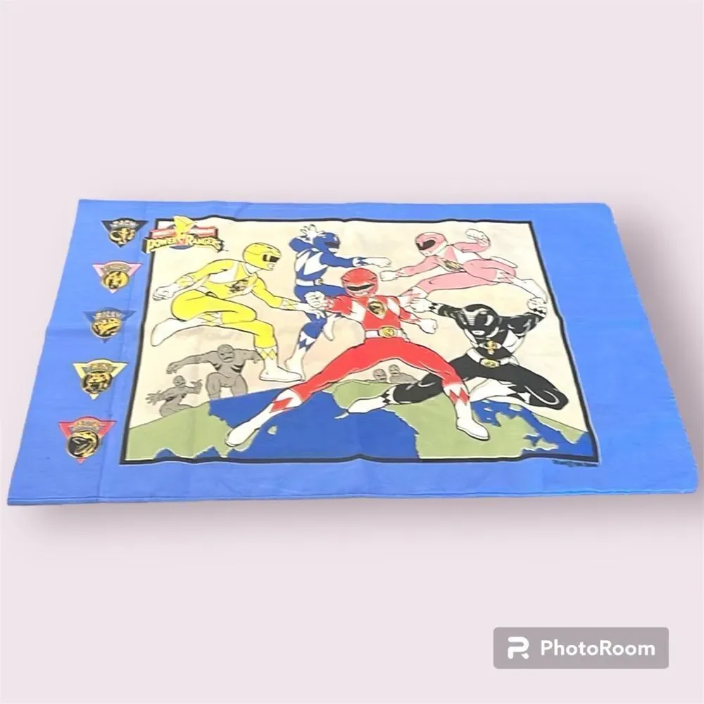 POWER RANGERS Vintage 1994 Pillow Case